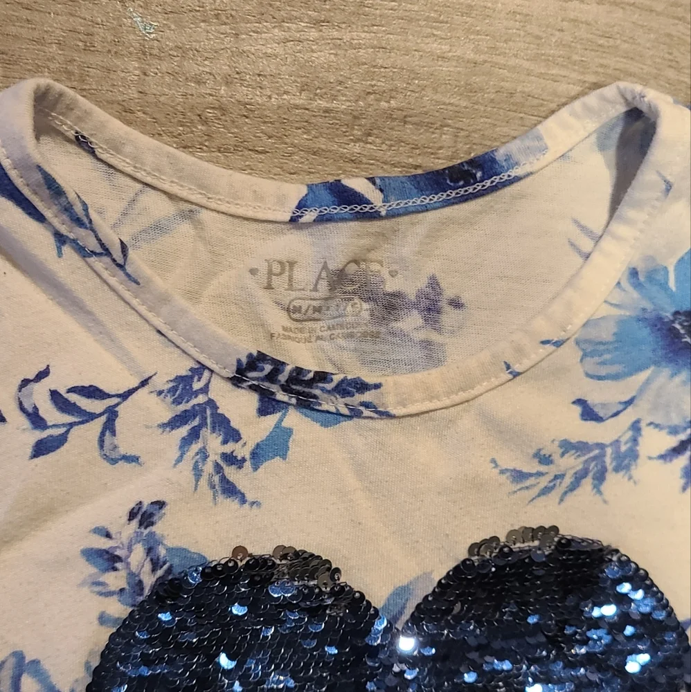 🍋‍🟩Children's Place flip sequin heart tank 🧁